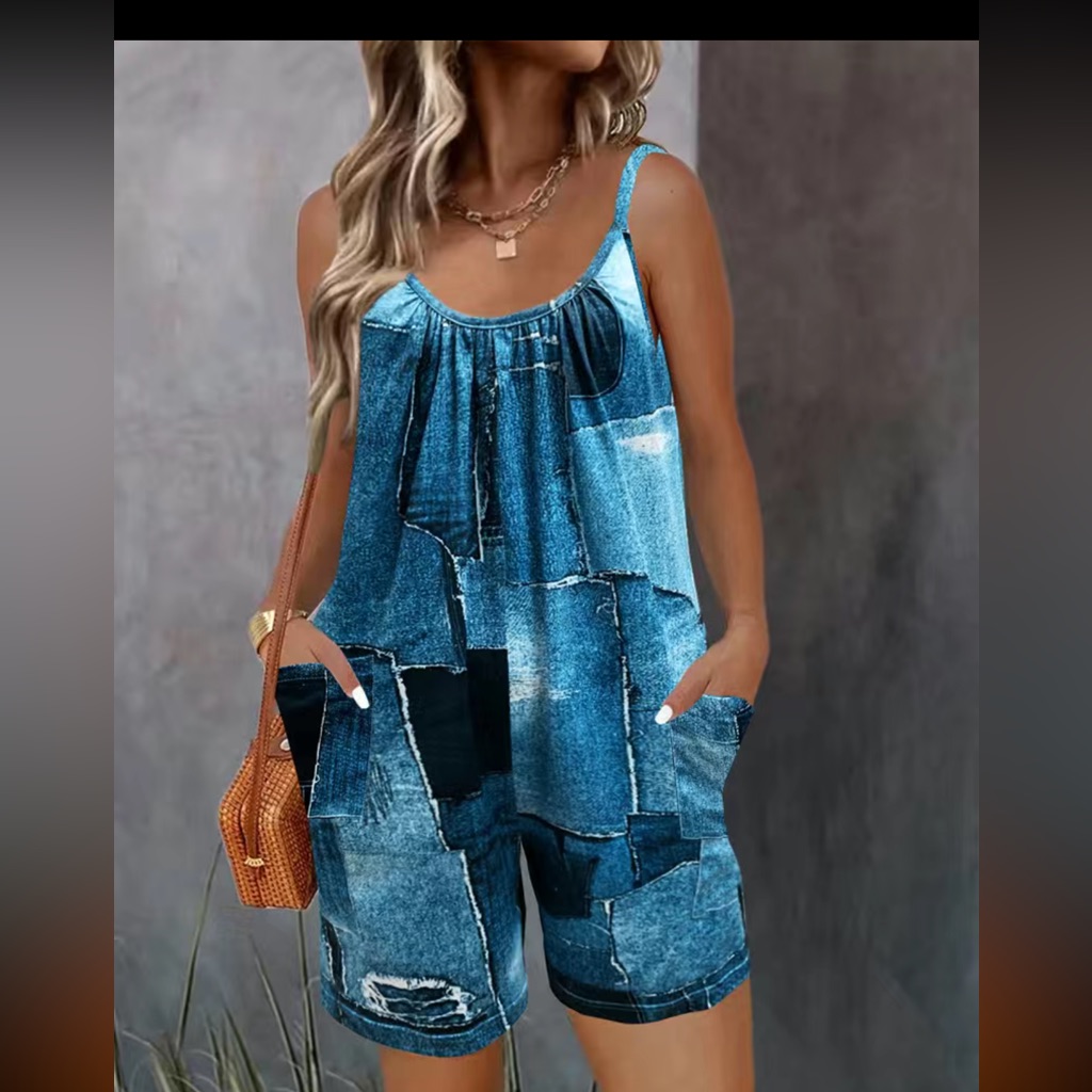 Patchwork Graphic Romper New!!!